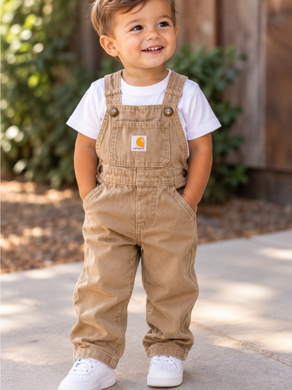Carhartt Baby/Toddler Tan Canvas Overalls 24M Workwear Bib Overalls